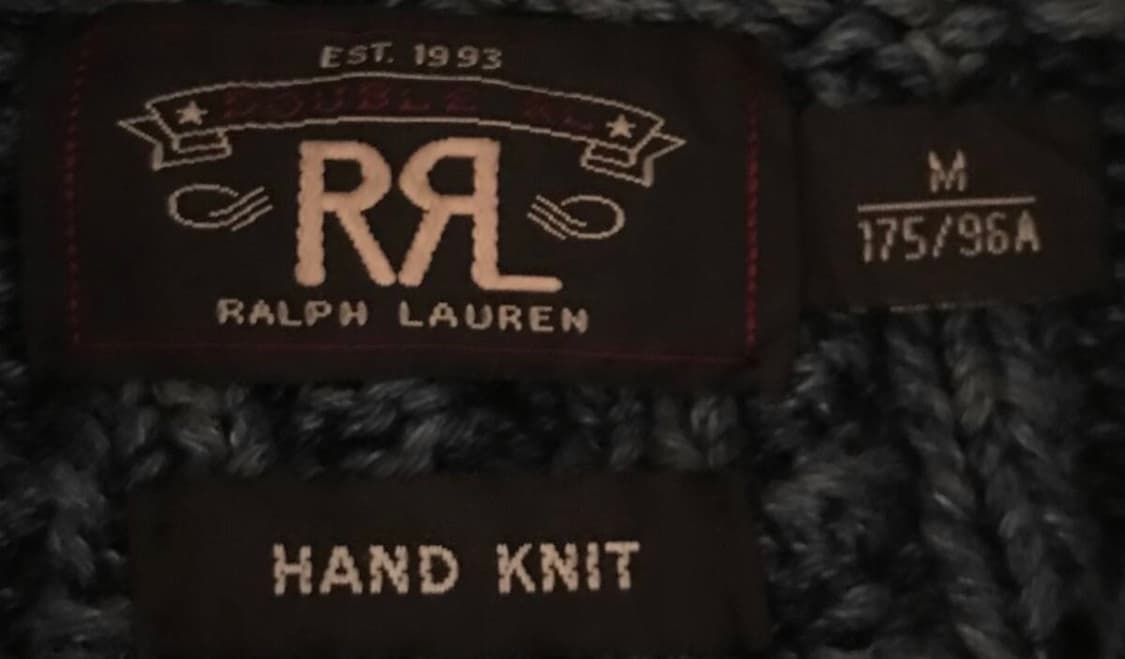 RRL 더블알엘 아란 핸드 니트 케이블 숄카라 숄칼라 가디건 스웨터 M 상품이미지6