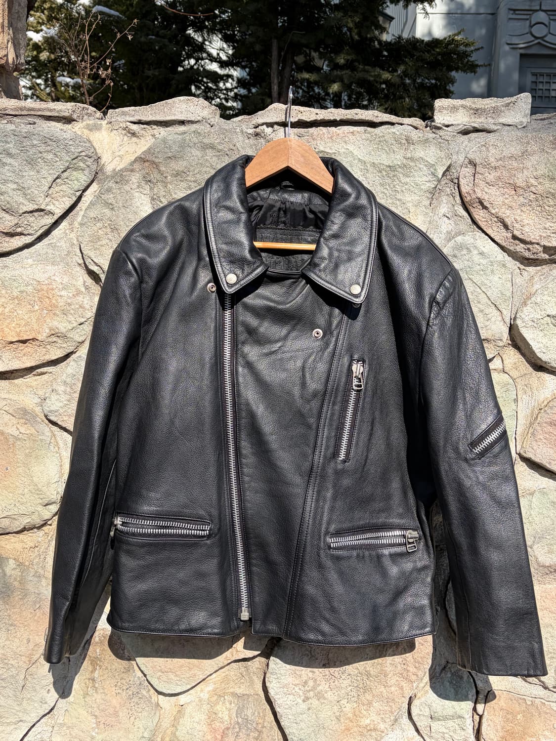90s 마리떼프랑소와저버 레더 라이더 자켓 상품이미지2