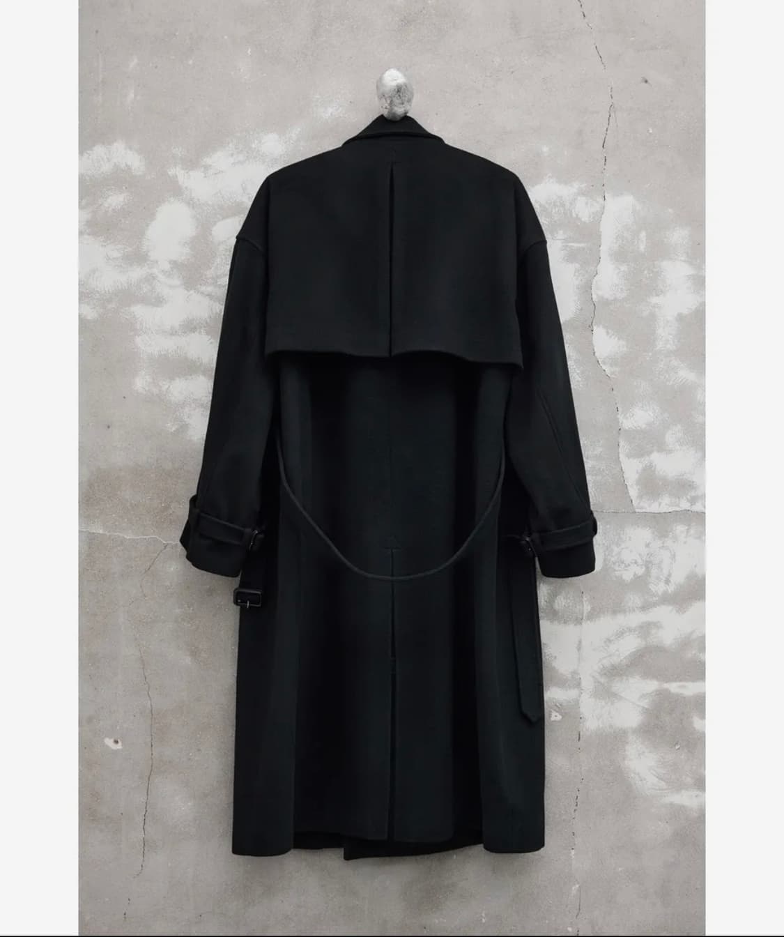 youth oversized trench coat black 상품이미지5