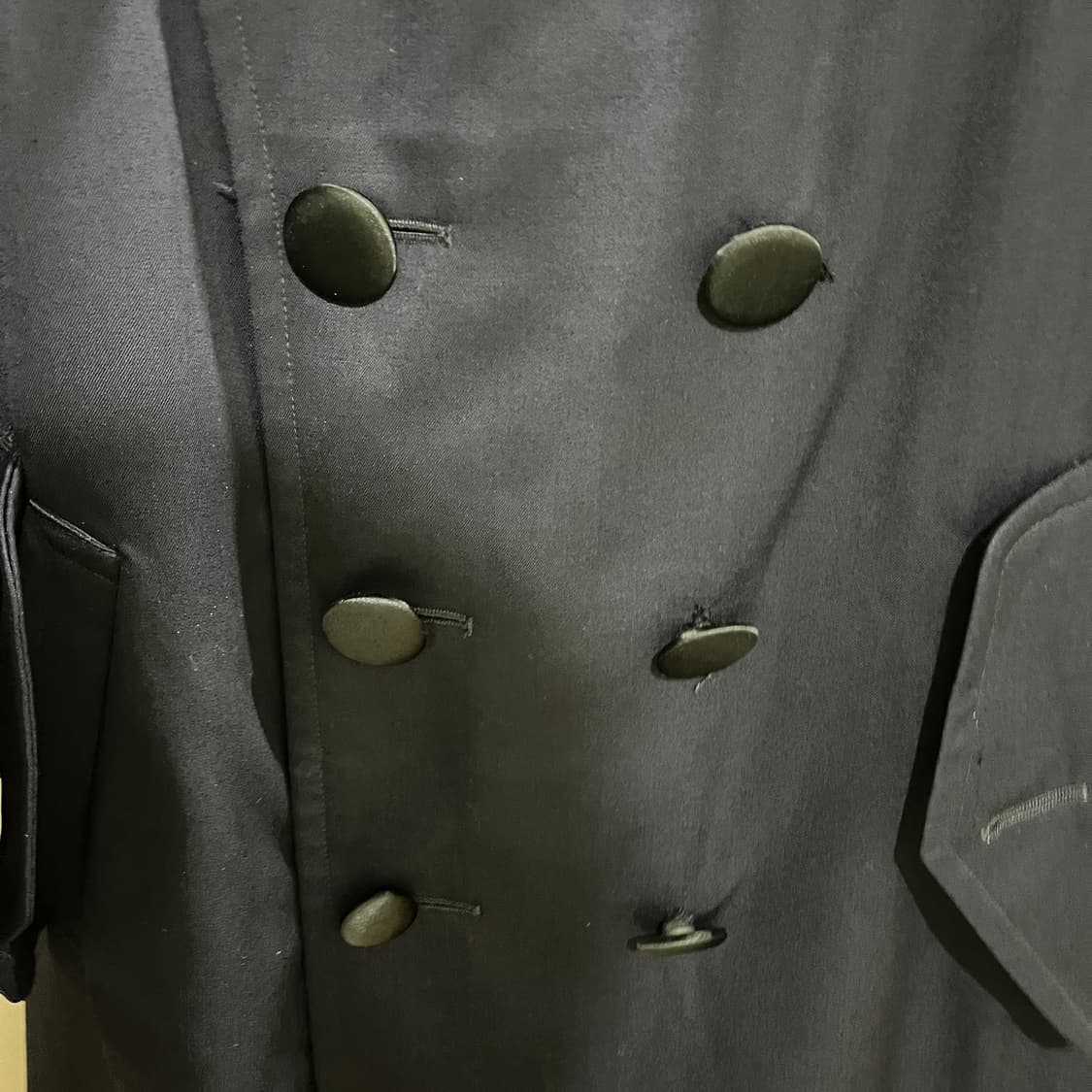 (EU 38) 꼼데가르송 X H&M 트렌치코트 딥네이비 상품이미지5