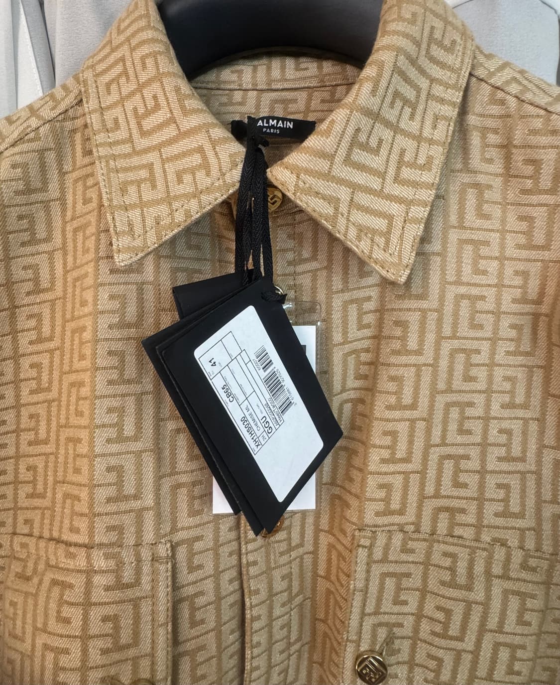 balmain 모노패턴 오버핏 셔츠 자켓  상품이미지4