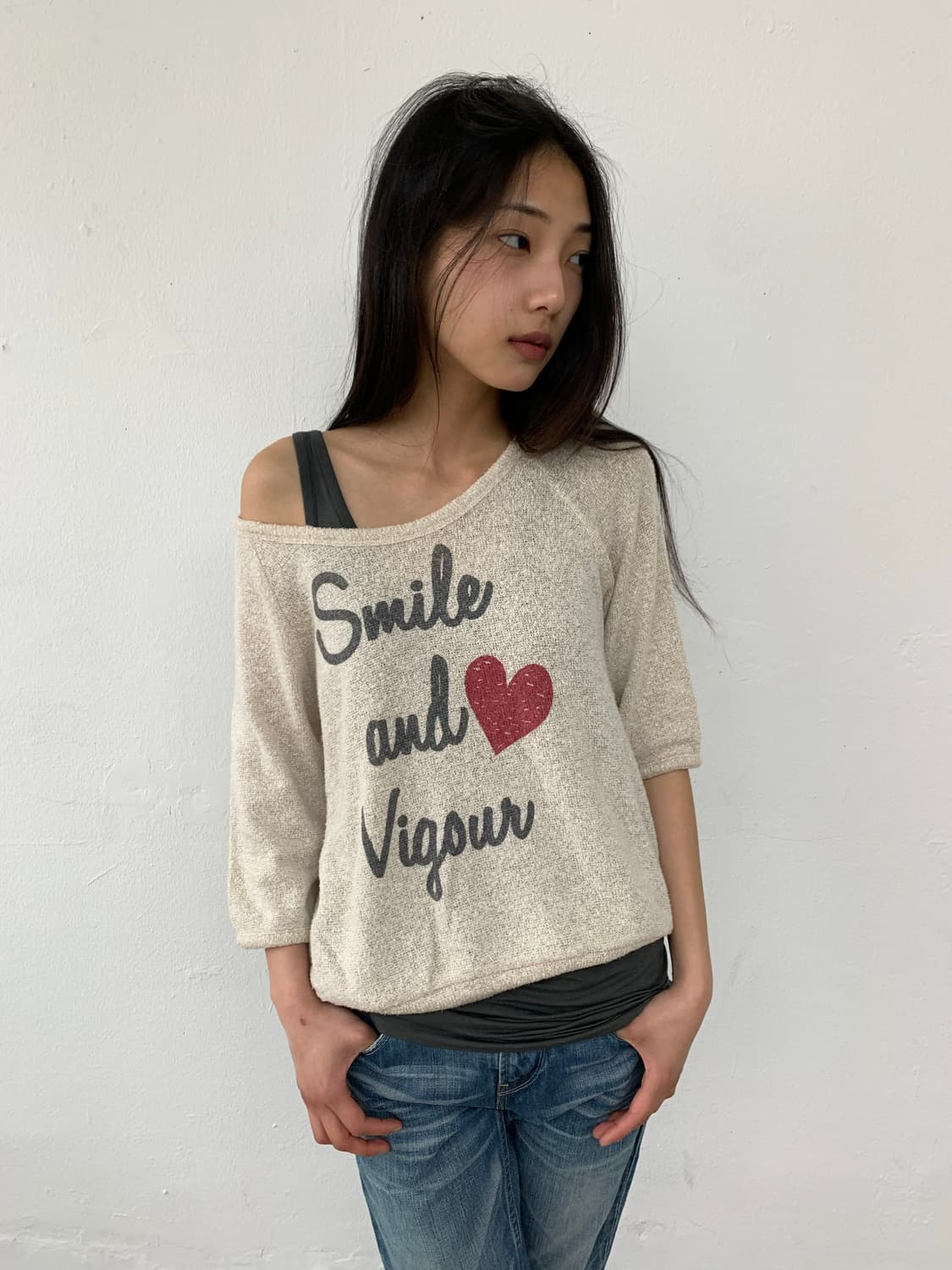 Summer knit offshoulder 상품이미지2