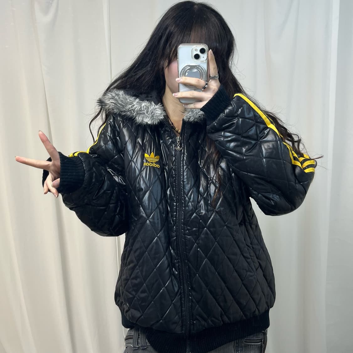 Adidas Oldschool Wolfjaw Trefoil padding 상품이미지2