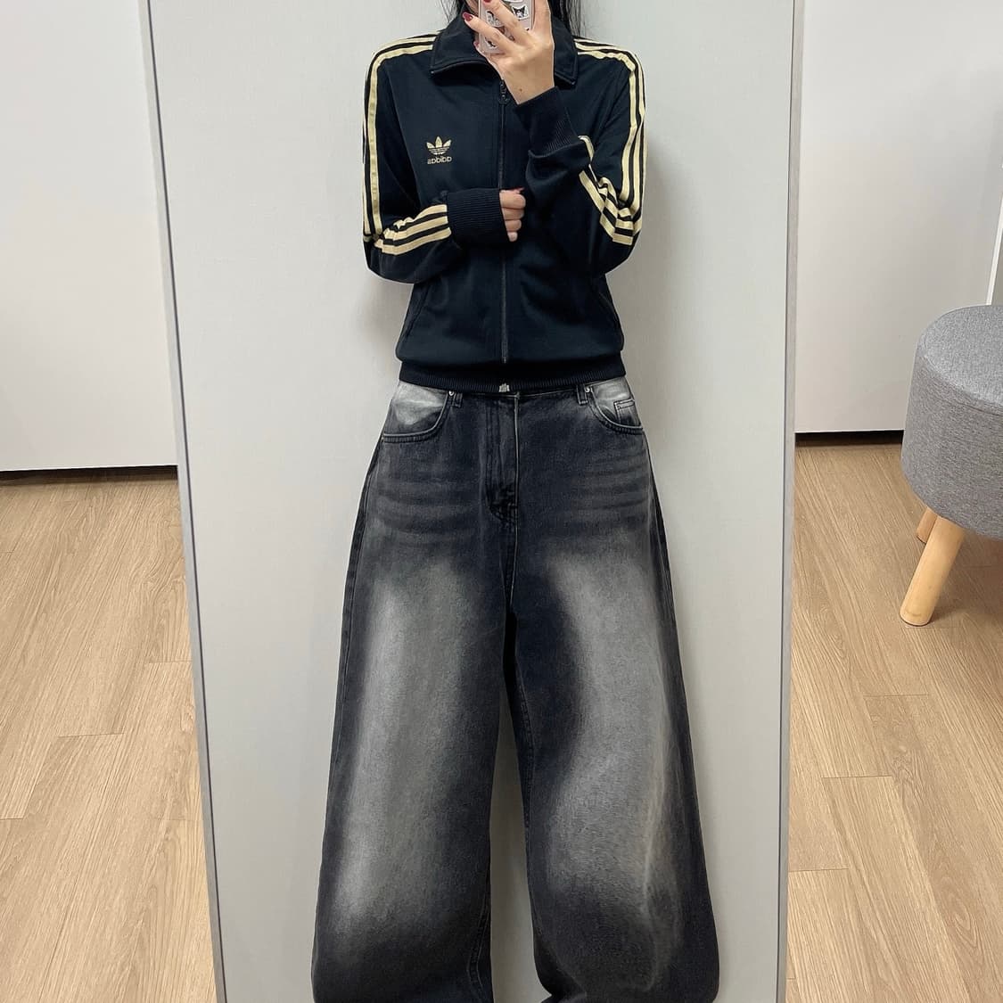 아디다스 파이어버드 백로고 검금 트랙탑 져지 상품이미지2