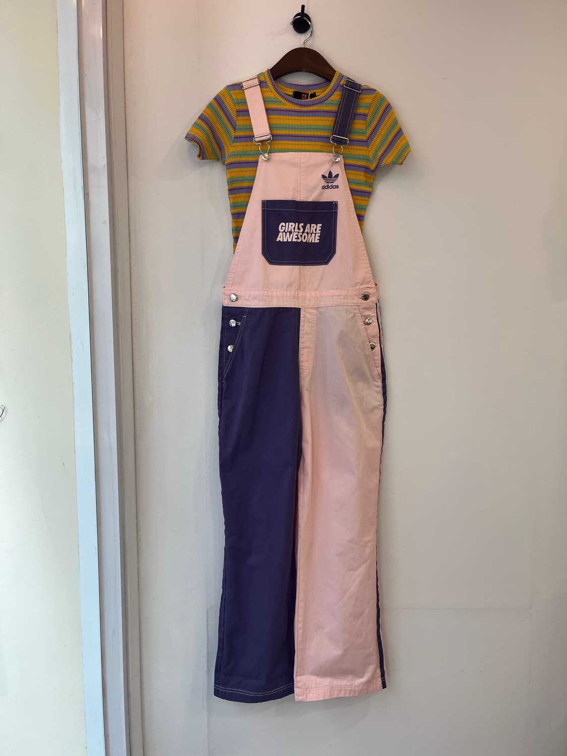 아디다스 x Girls Are Awesome 컬러블록 멜빵바지 상품이미지1