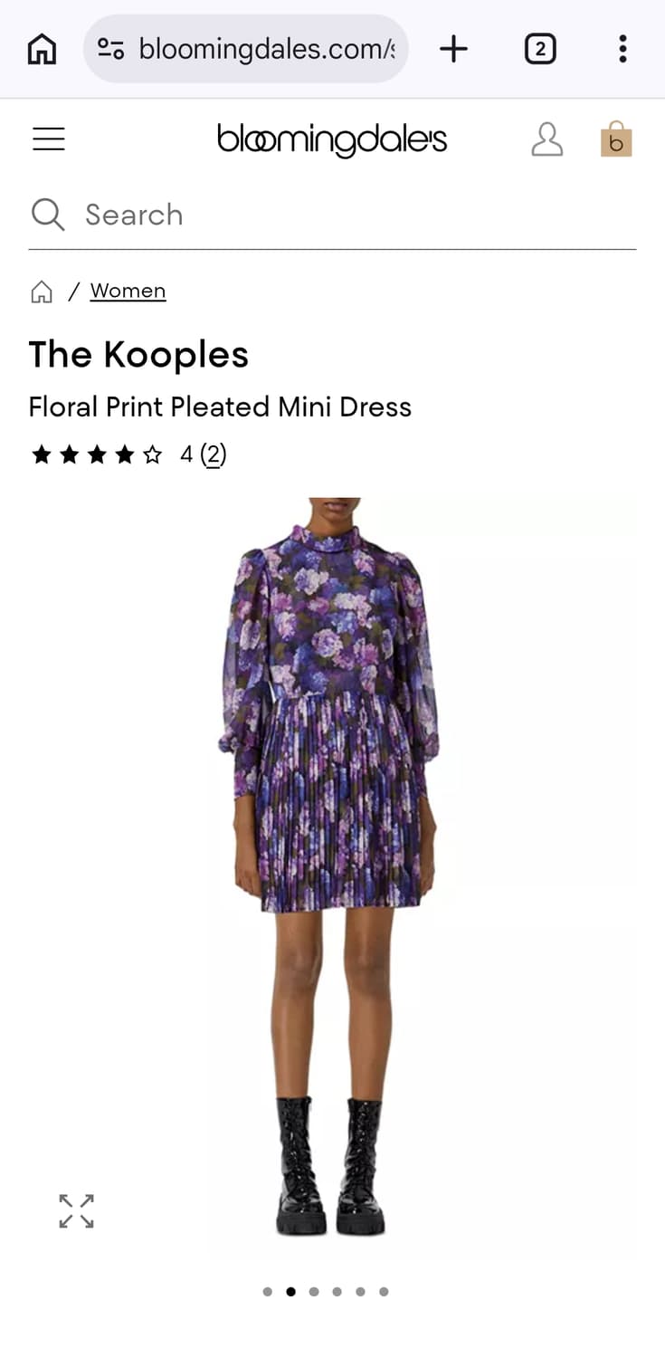 더 쿠플스 수국 플리츠 미니 원피스 [택채 새상품] 상품이미지2