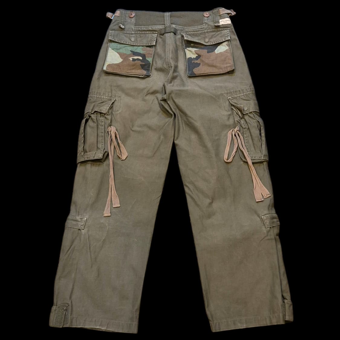 30인치 카모배색 면 와이드 카고팬츠  상품이미지2