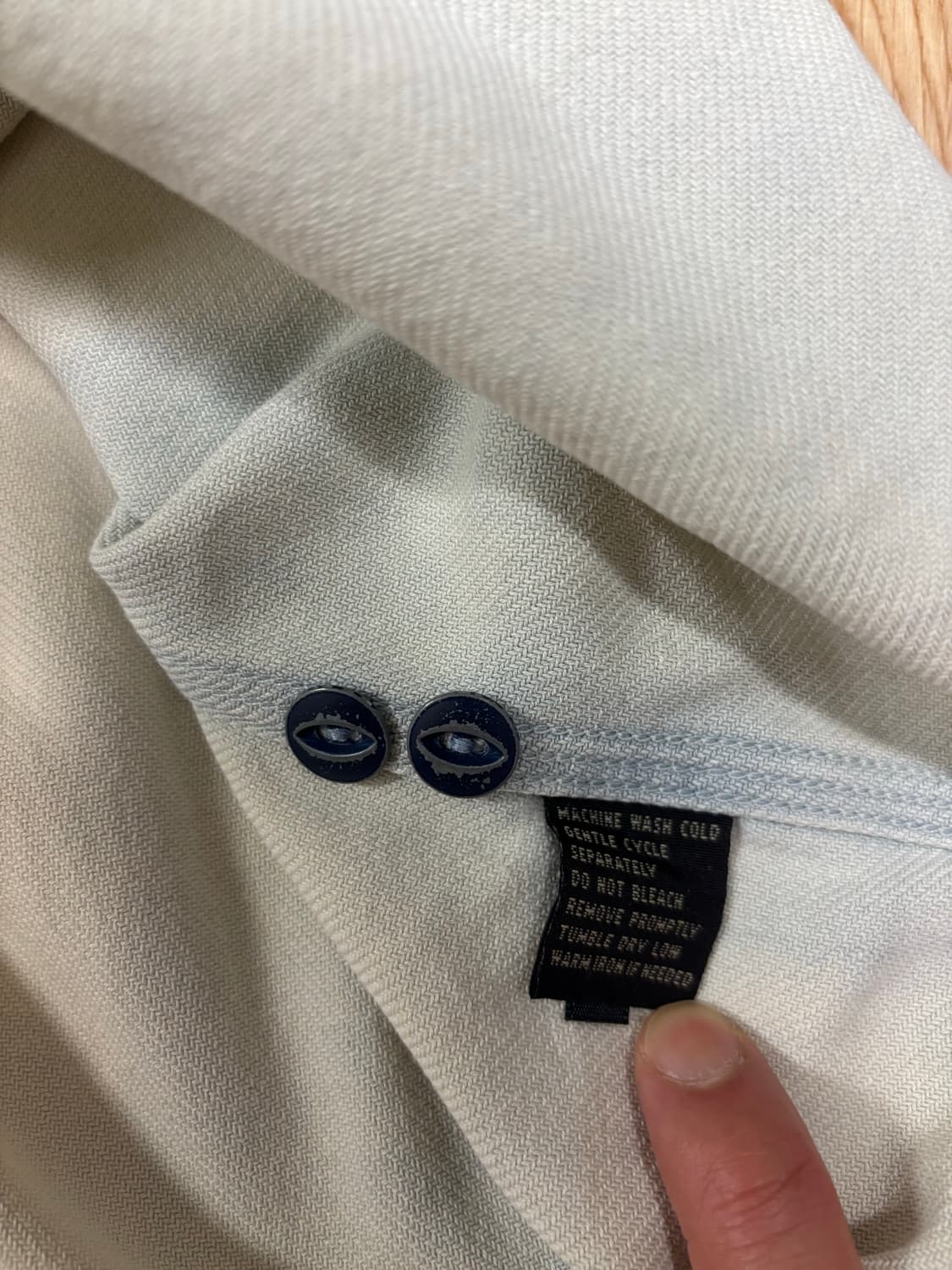 [S] RRL 빈티지코튼 데님셔츠 오프화이트 인디고 상품이미지5