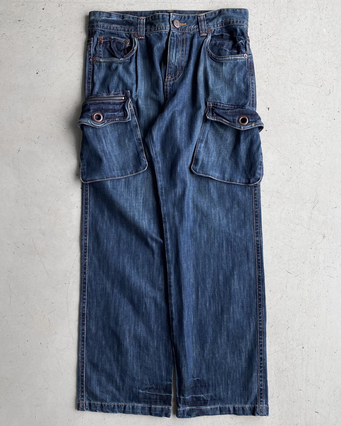 DOHC Y2K 프론트 빅 포켓 와이드 데님 팬츠 상품이미지3