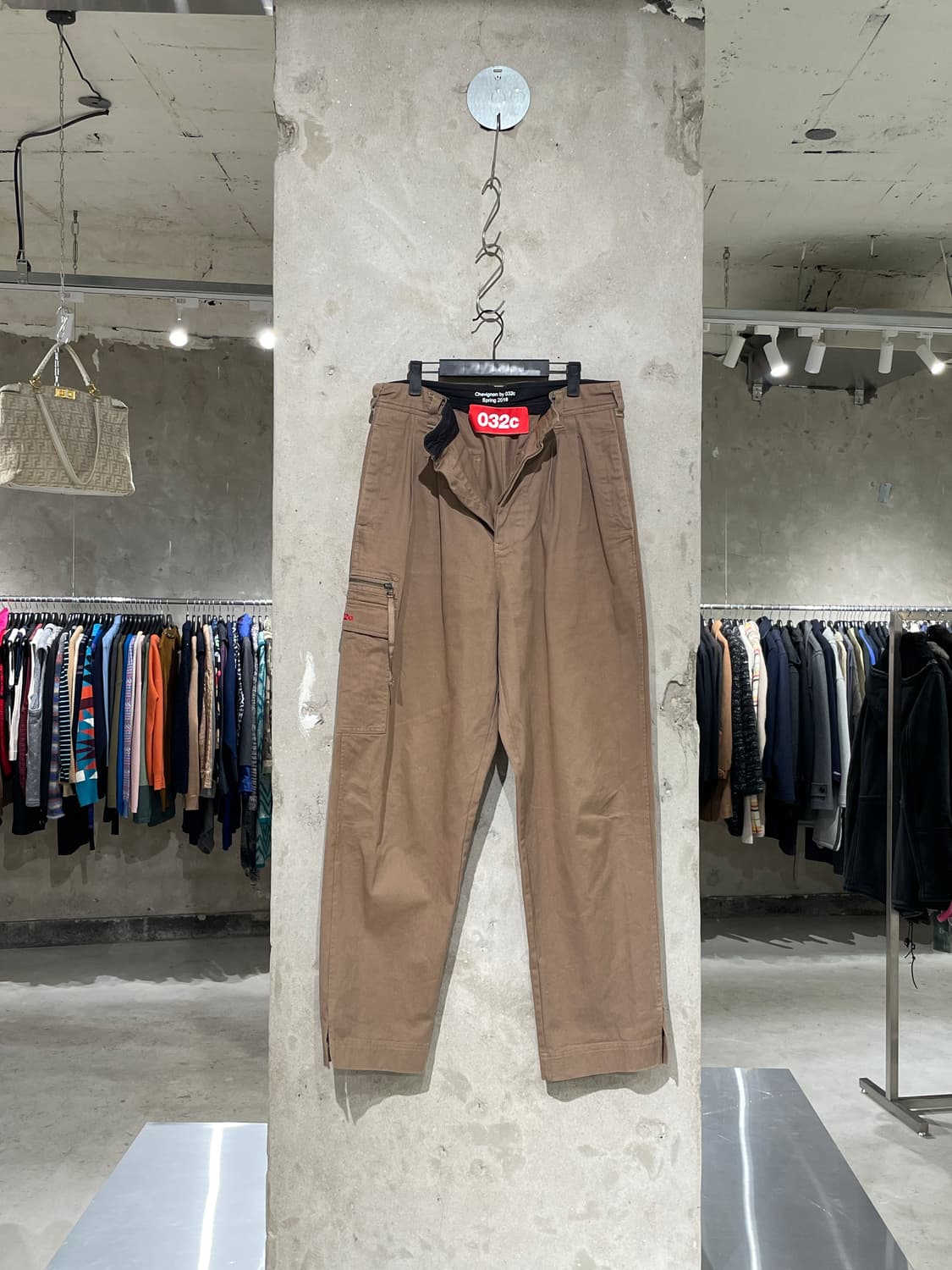 032c x 쉐비뇽 18S/S 베이지 코튼 카고 팬츠 상품이미지1