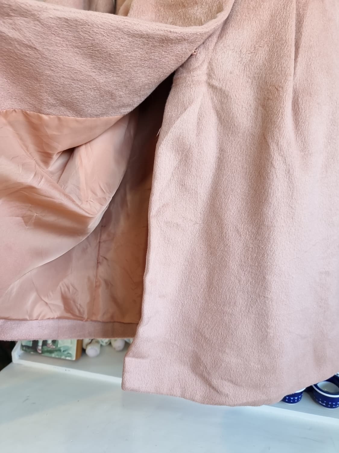 핑크 퍼 카라 리본 코트 상품이미지4