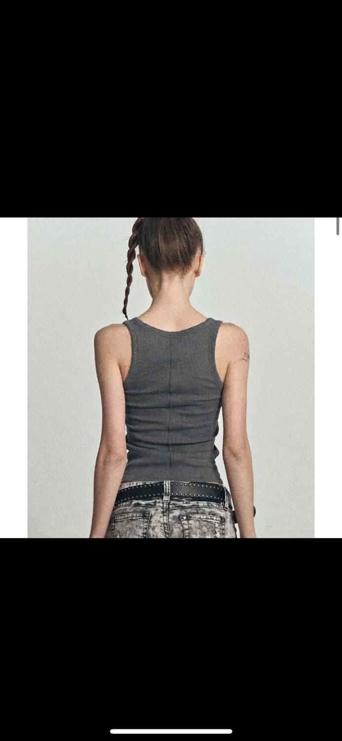 hillda Washed Damaged Sleeveless Top 상품이미지2