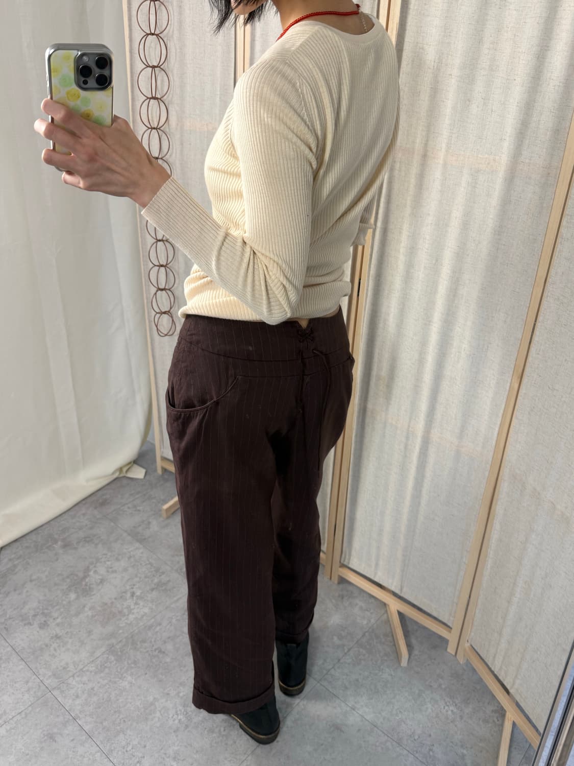 츠모리치사토 와이드 팬츠 상품이미지4