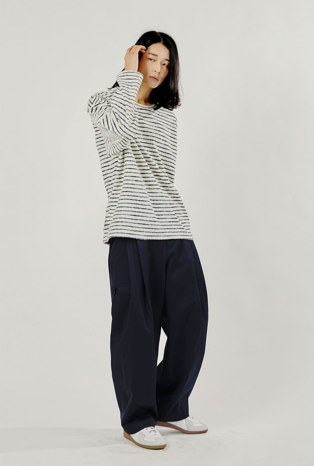 밈더워브로드 소프트 테리 스트라이프 롱슬리브 상품이미지4