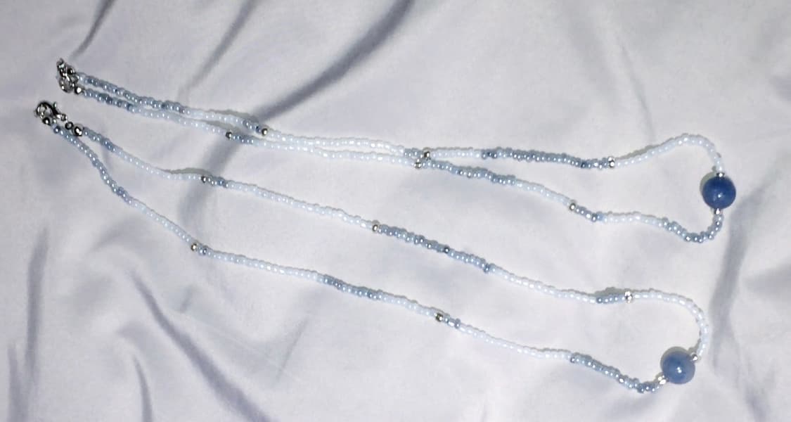 ꧁Blue Arcade Bead Necklace꧂비즈목걸이 상품이미지6