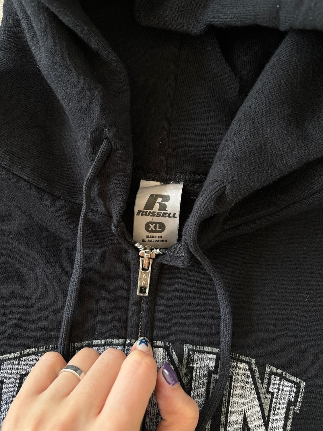 러셀 후드집업 블랙 상품이미지6