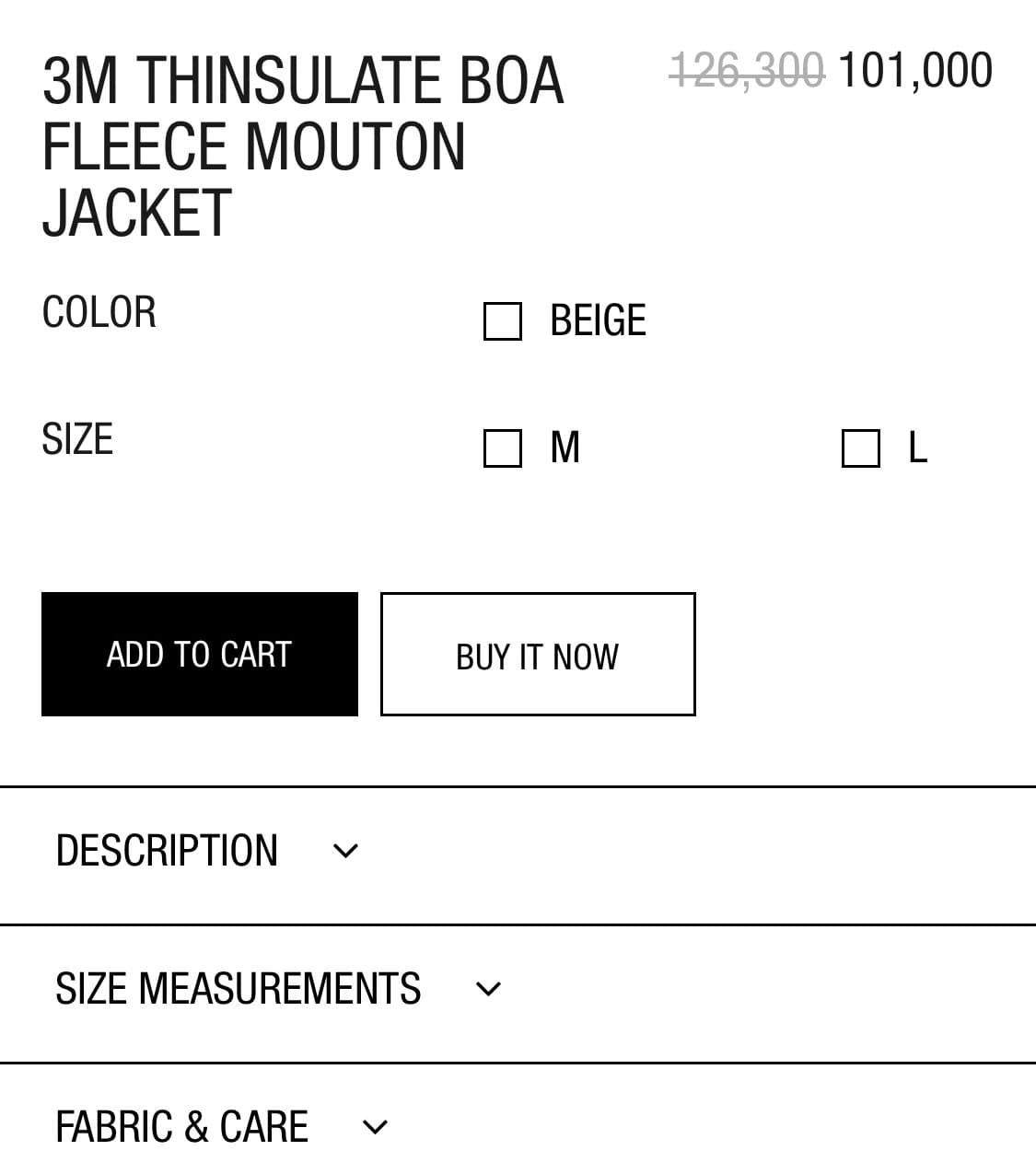 파르티멘토 보아털 마운틴자켓 M 상품이미지2