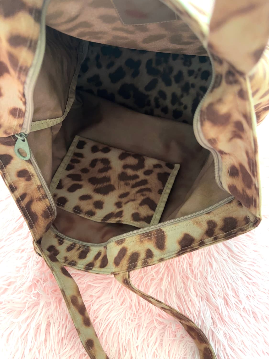 오네갸루 호피 레오파드 보부상 쇼퍼백 토트백 /라떼갸루 로걀 히메갸루 상품이미지5