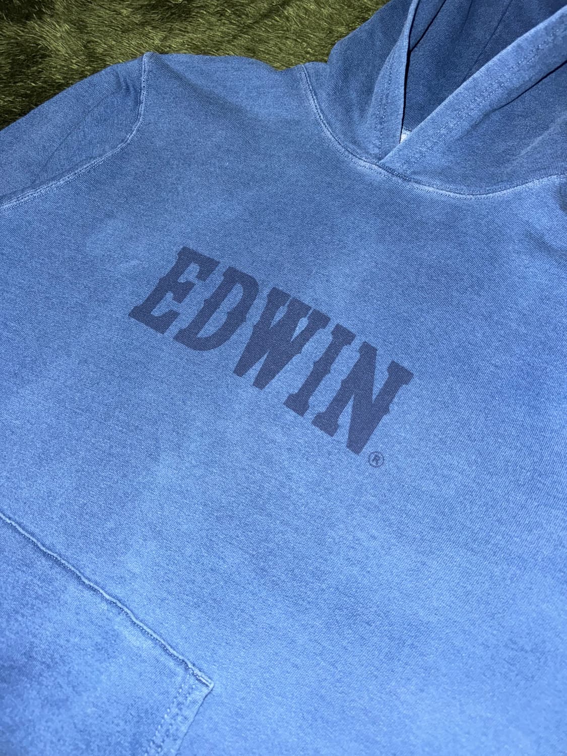 [L] EDWIN 에드윈 재팬 인디고 다잉 로고 후디 상품이미지2