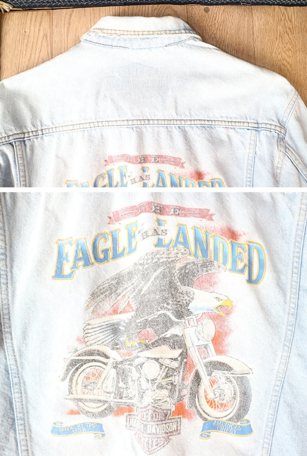 
미국산 90S Harley Davidson 할리데이비슨 빈티지 데님자켓 상품이미지7