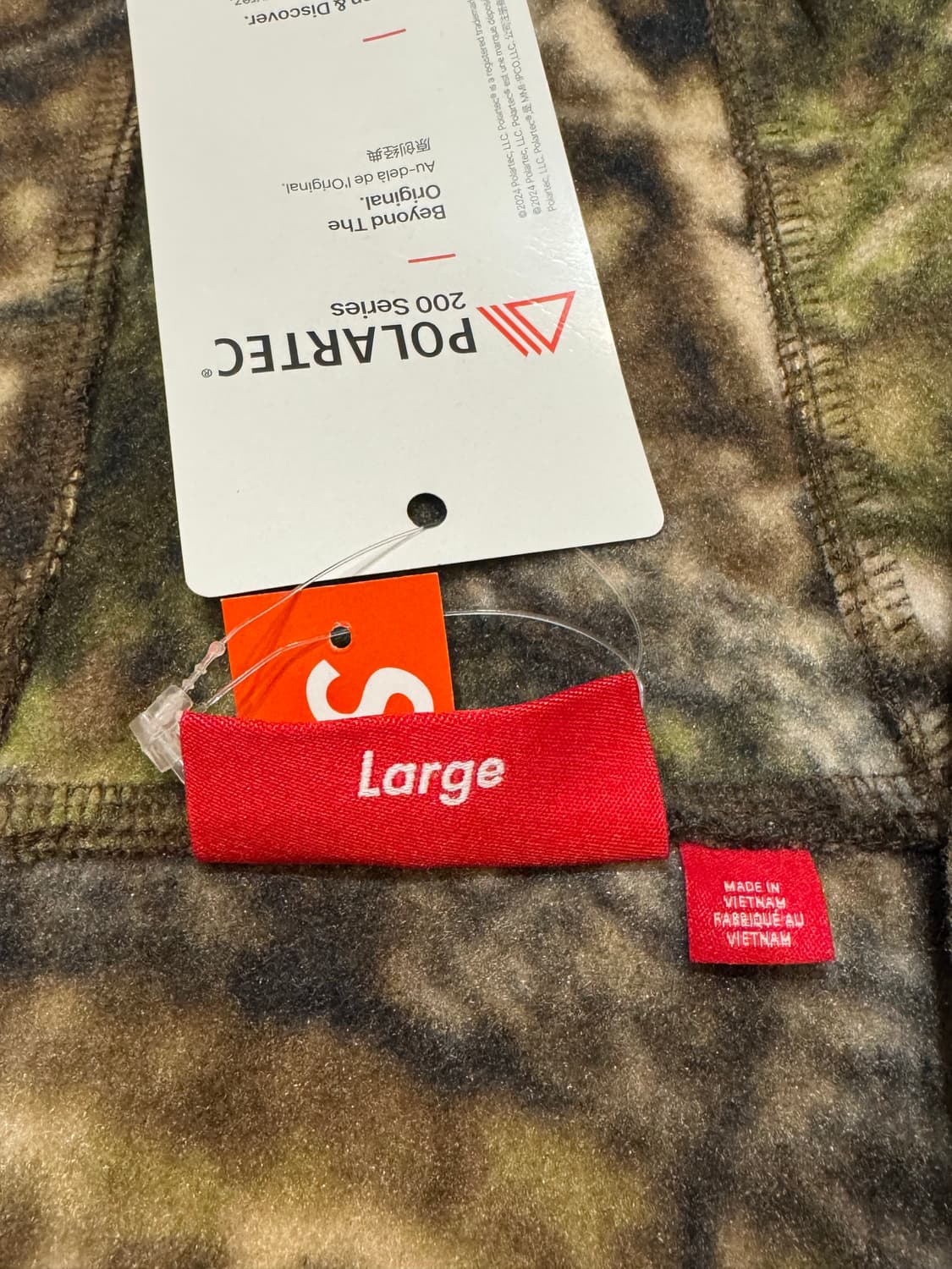 [L] 슈프림 폴라텍 페이스 마스크 하프집 후드 트루팀버 코다 카모 상품이미지6