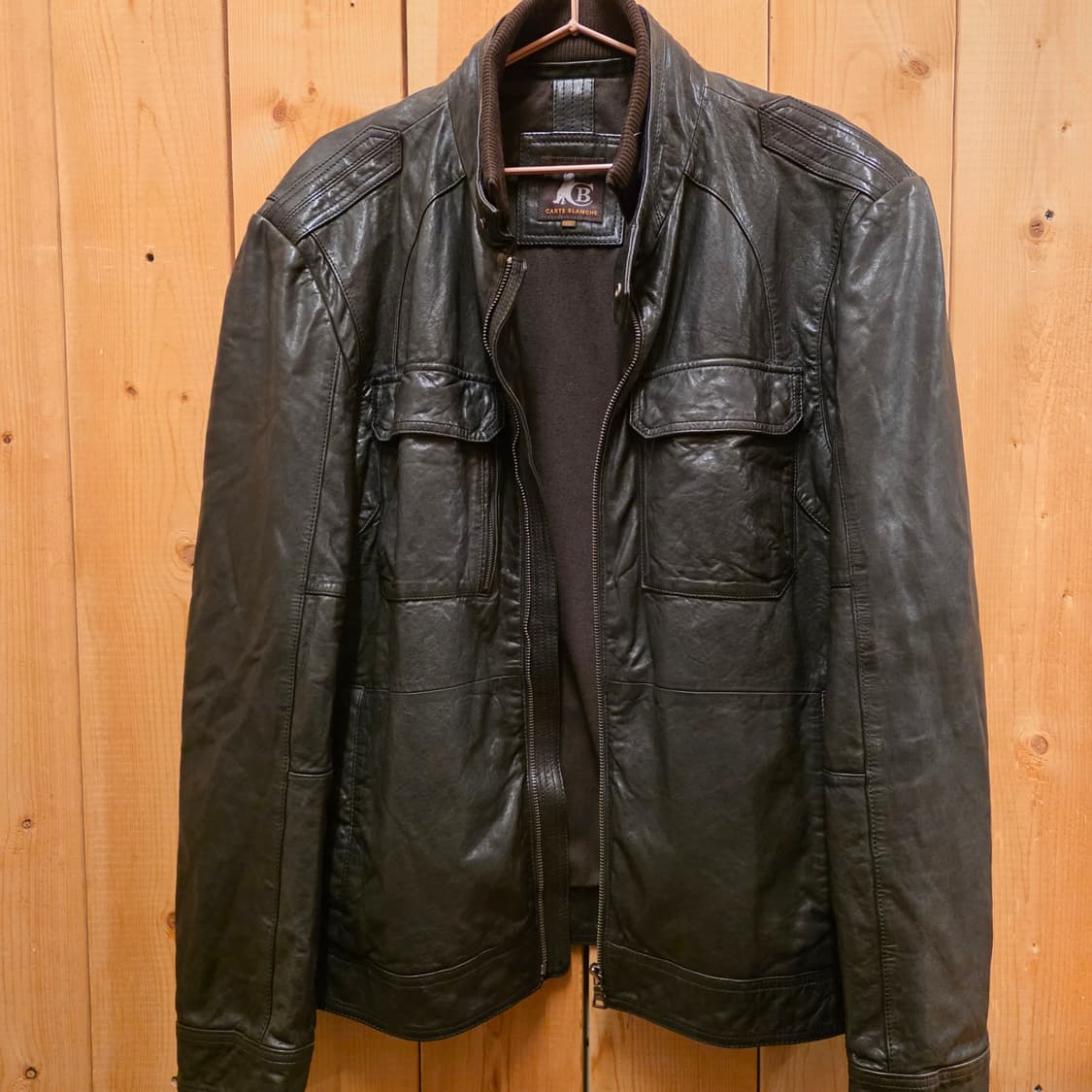 까르뜨블랑슈 브랜드 가죽자켓 110  상품이미지1