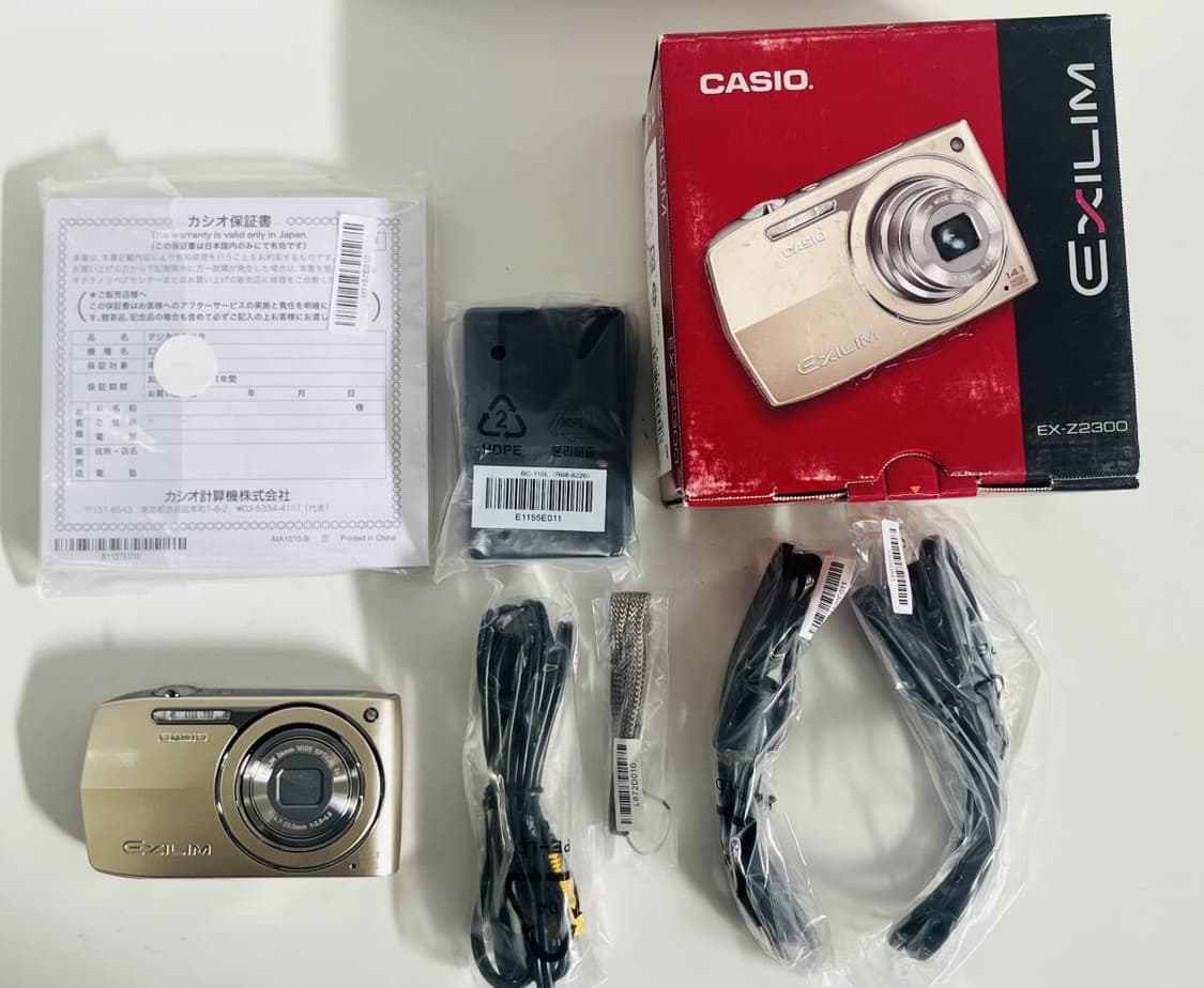 풀박스 미사용급) 카시오 엑슬림 z2300 골드 상품이미지1