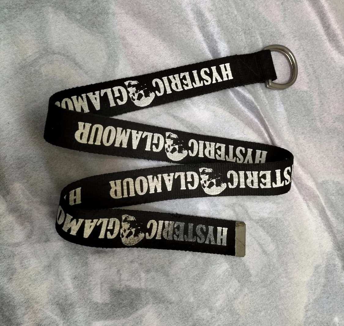 히스테릭 글래머 블랙 스컬 로고 더블 링 벨트 상품이미지2