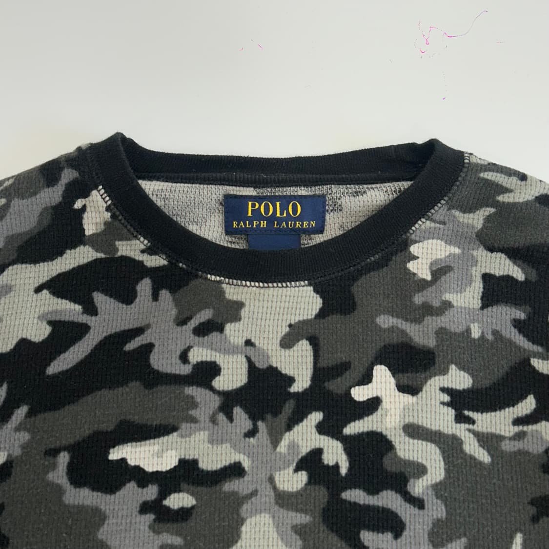 Polo 폴로 블랙포니 카모 와플 니트 상품이미지5