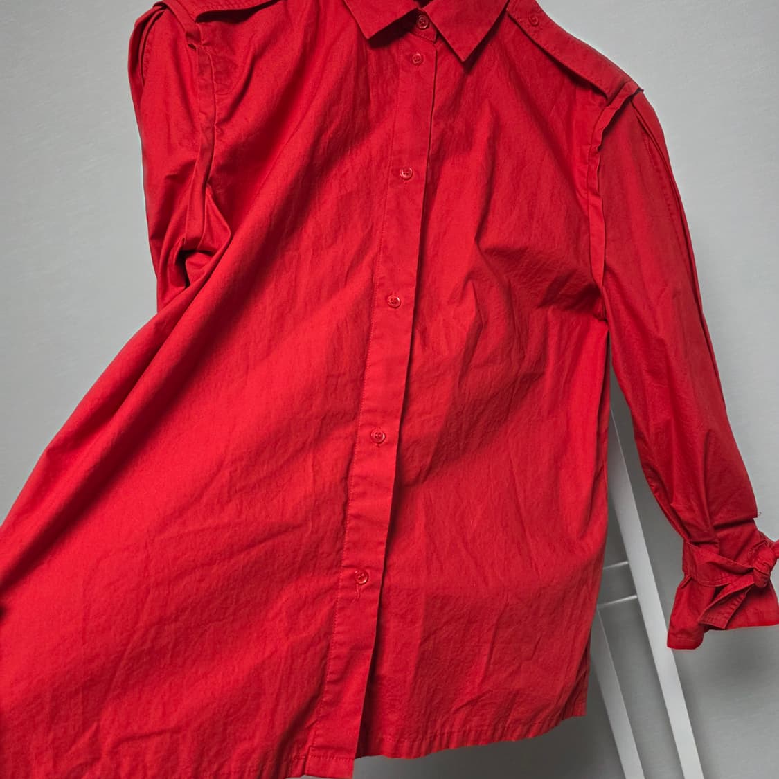 maje 마쥬 레드 긴팔 셔츠 리본 디테일 상품이미지6