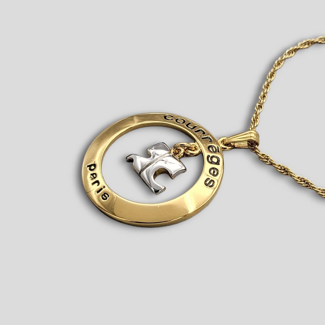 꾸레쥬 써클 로고 목걸이 상품이미지5