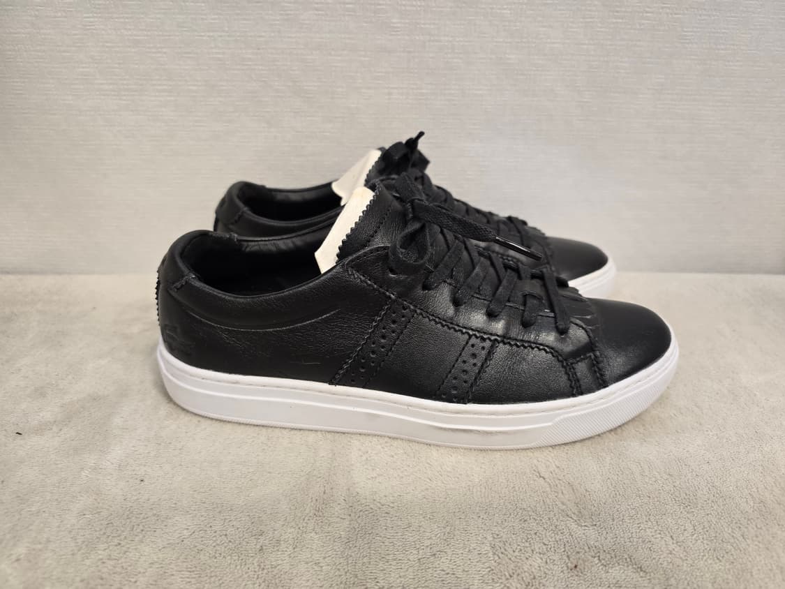 라코스테 여성 가죽 태슬 스니커즈 블랙 235~240 상품이미지3