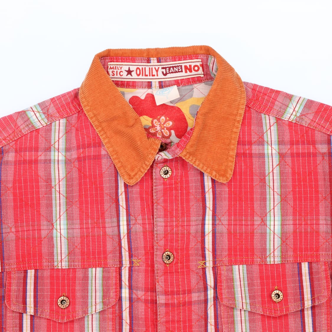 [S] 오일릴리 코듀로이 플로럴 디테일 초어 퀄팅 자켓 N7086 상품이미지4