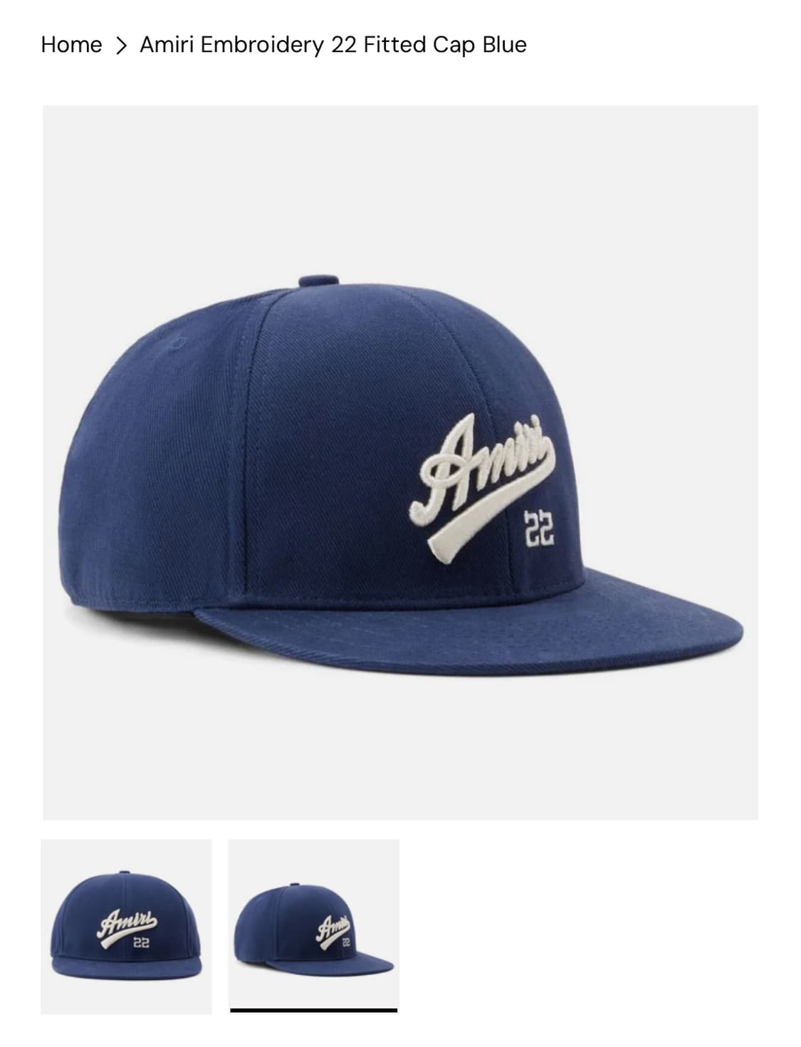 Amiri 캡 모자Embroidery 22 Fitted Cap Blue  상품이미지5