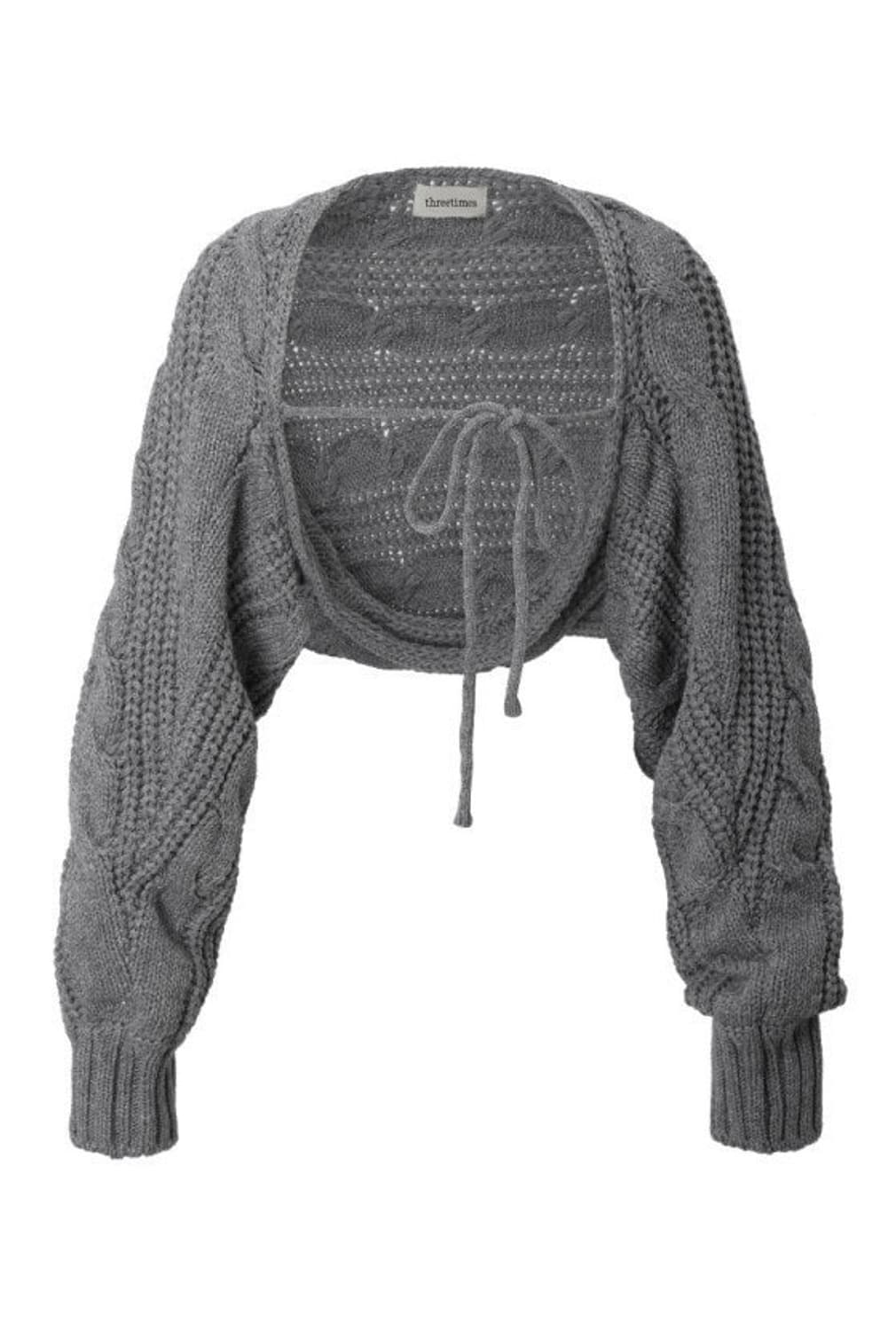 쓰리타임즈 쓰탐 버니 볼레로 그레이 상품이미지1