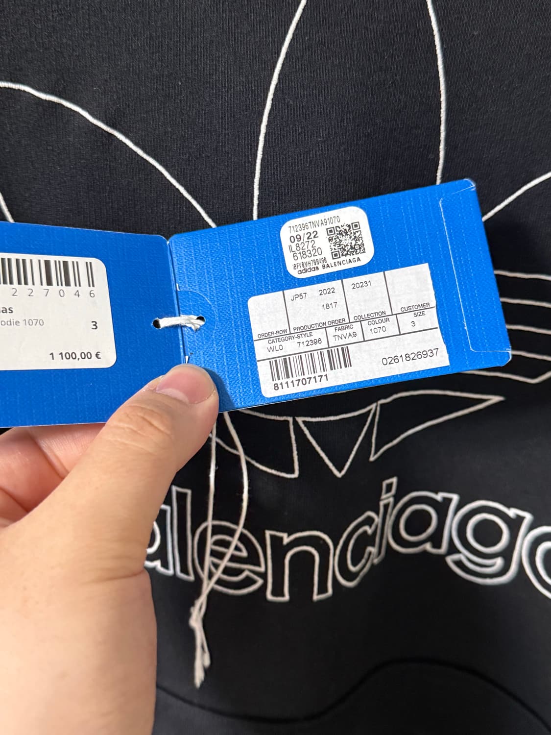 발렌시아가 x 아디다스 오버핏 후드 3 상품이미지2