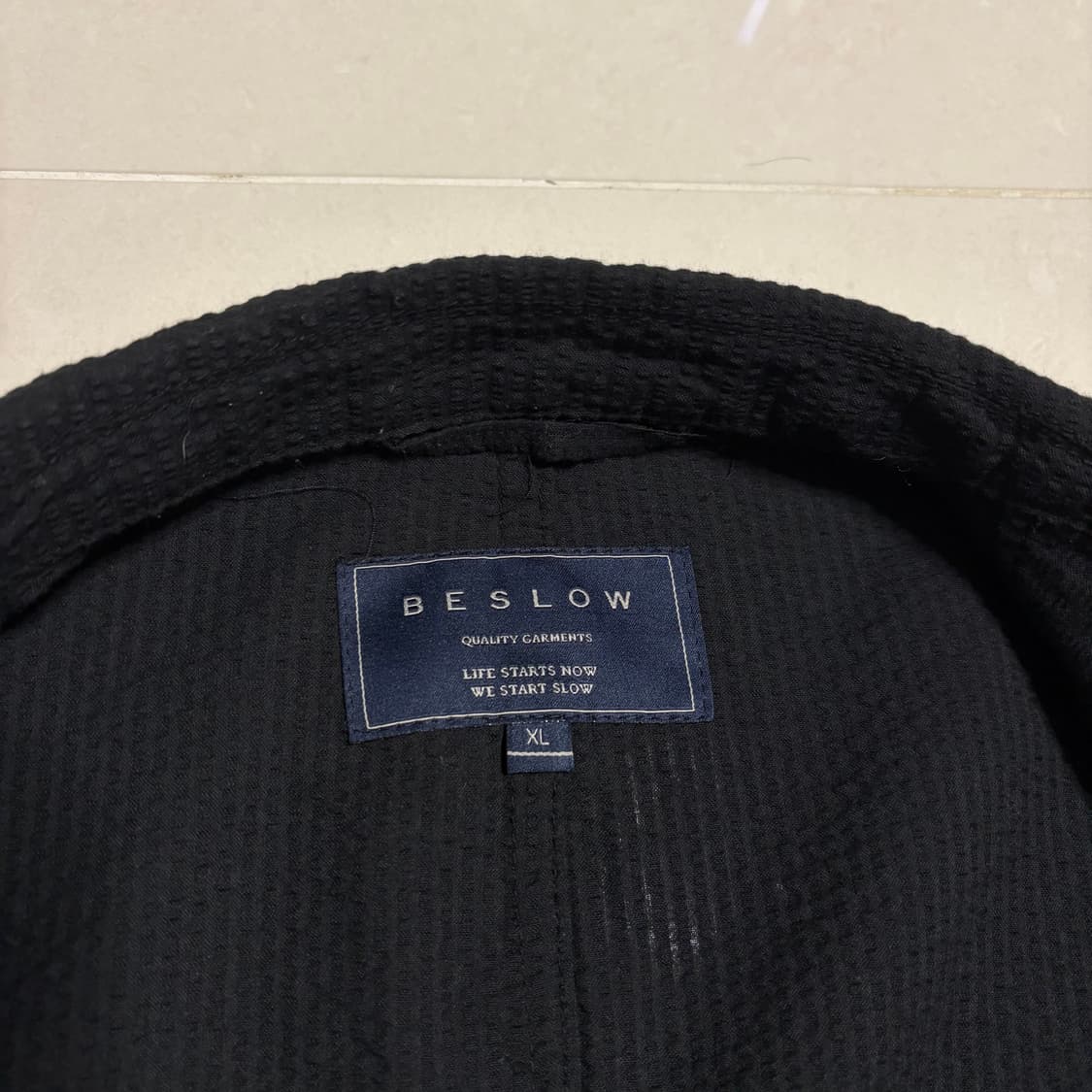 정품 비슬로우 시어서커 블랙 블레이저 자켓 상품이미지7