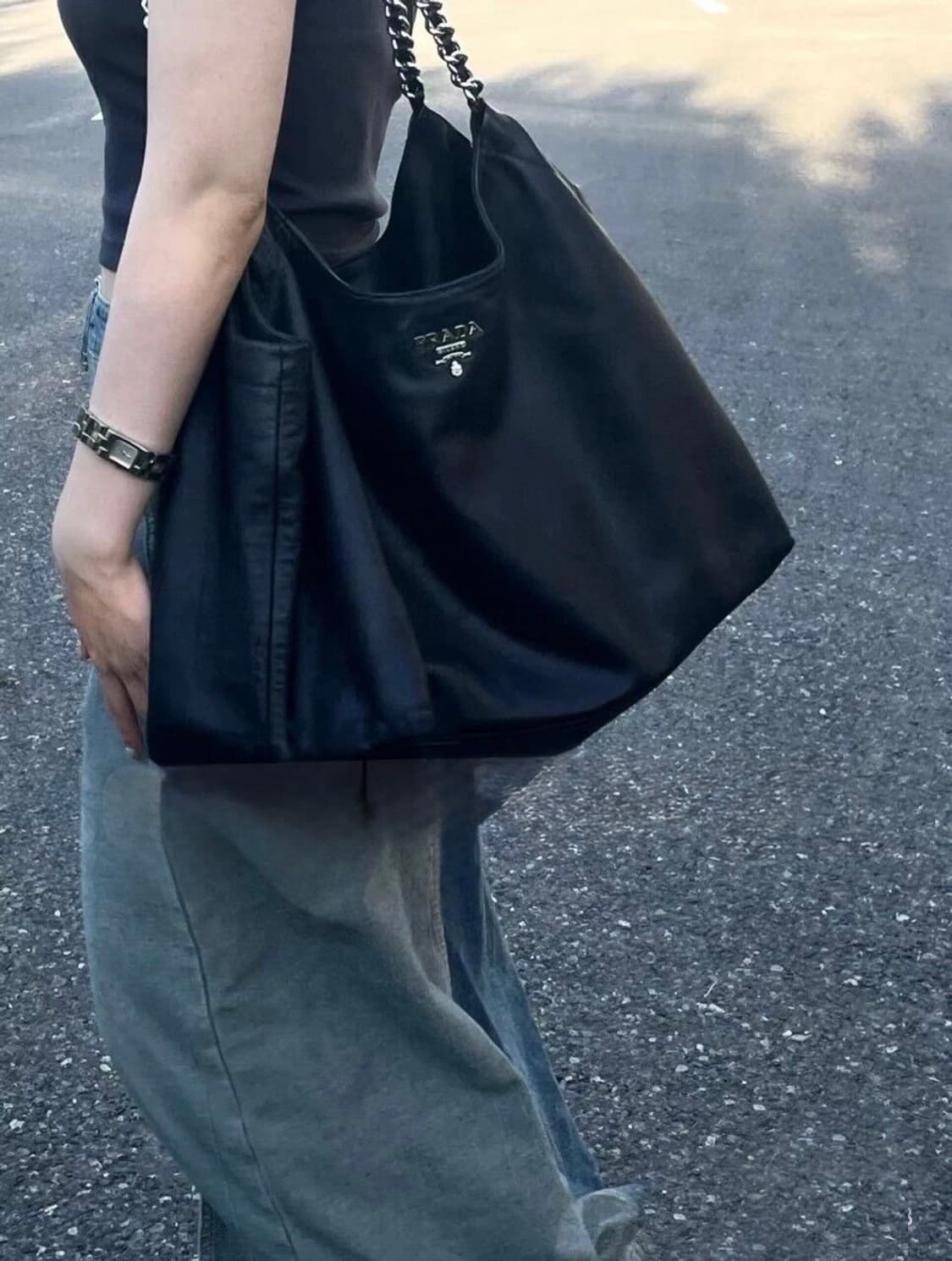 깜짝세일(새상품)정품 프라다 가죽 숄더 빅 숄더 체인백 토드백 상품이미지1