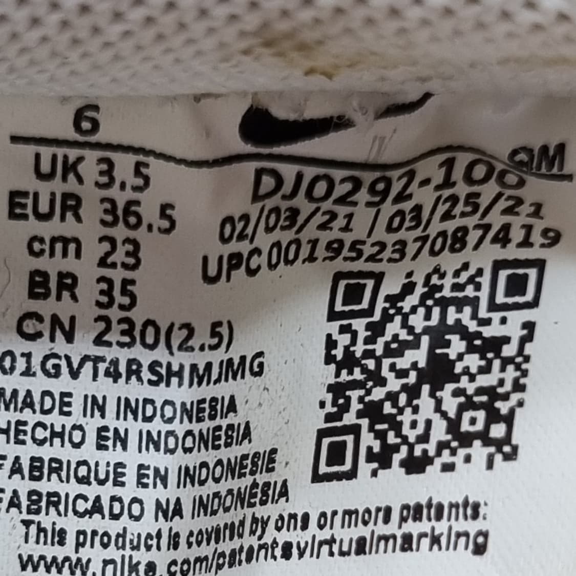 나이키 블레이저 로우 플랫폼 스니커즈230 상품이미지6