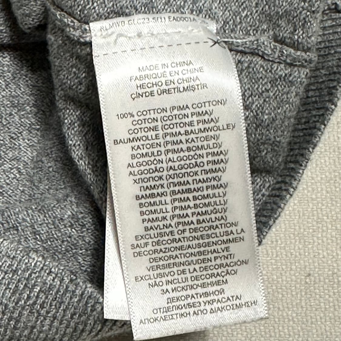 M 폴로랄프로렌 블랙 포니 그레이 피마 코튼 니트 상품이미지5