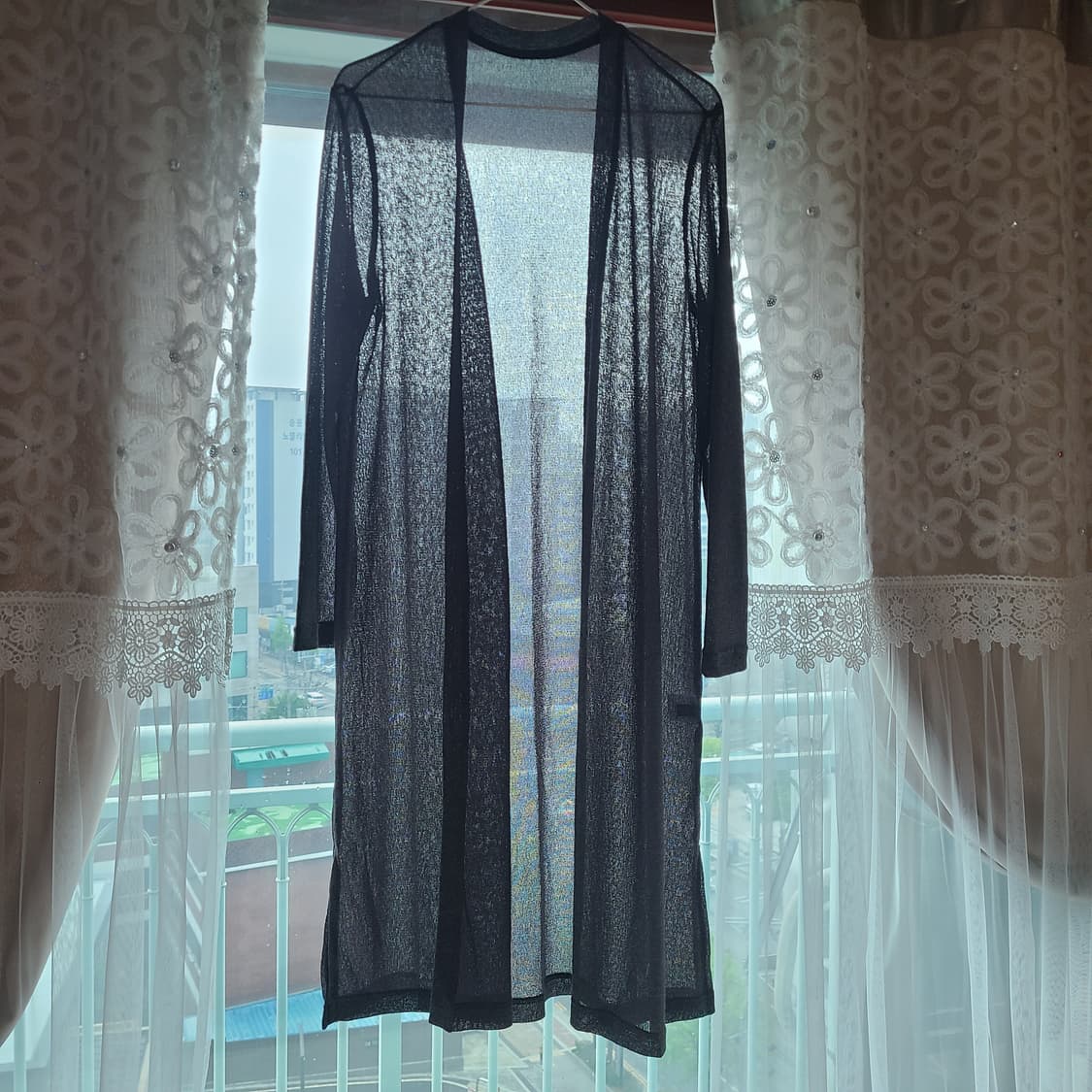 여성 시스루 롱가디건 상품이미지1