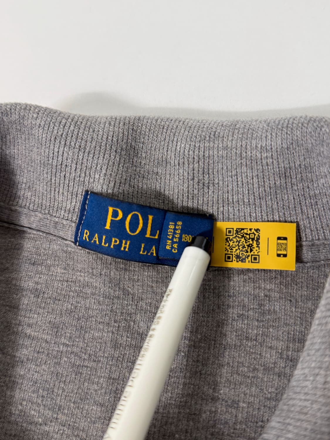 폴로 랄프로렌 루즈핏 신형 QR라벨 하프집 그레이 니트 상품이미지6