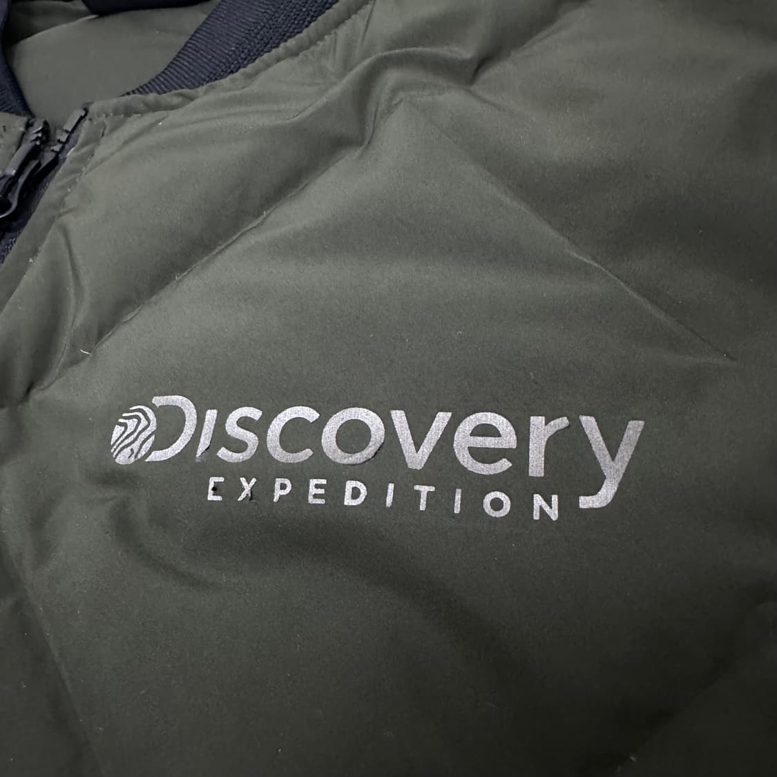 디스커버리 퀄팅 구스다운 패딩 점퍼 자켓 카키 95(M) 상품이미지4