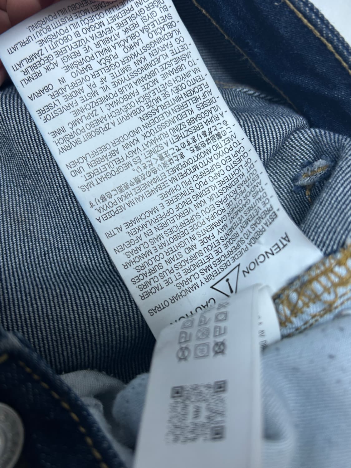 ZARA 와이드핏 배기 진 다크 블루 워싱 (정품) 상품이미지4