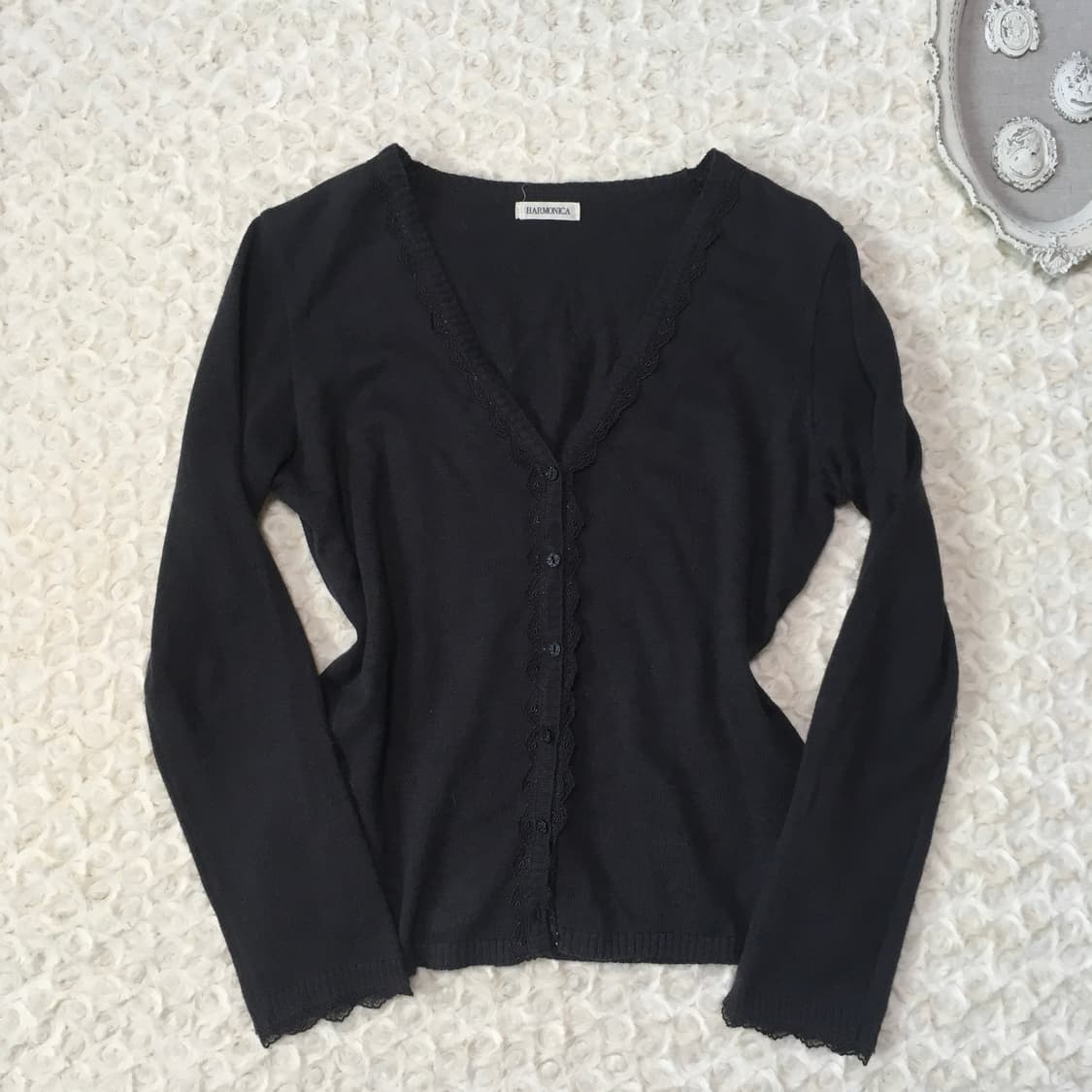 jpn vintage charcoal lace crochet cd 상품이미지5