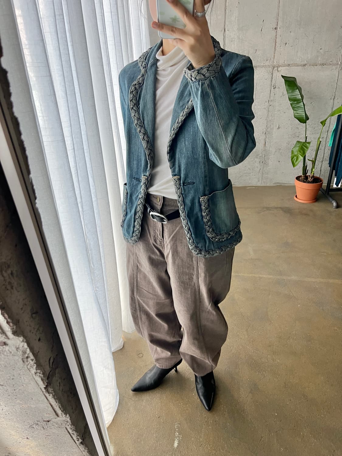 H.A.K 브레이디드 데님자켓 상품이미지5