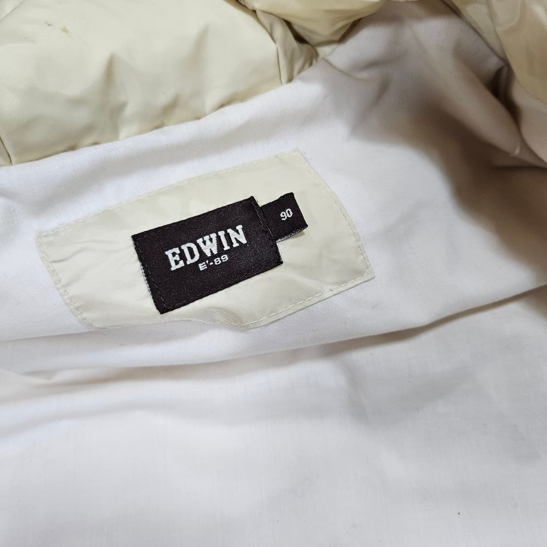 에드윈 00's 빈티지 y2k 레터링 덕다운 패딩 90size 상품이미지6
