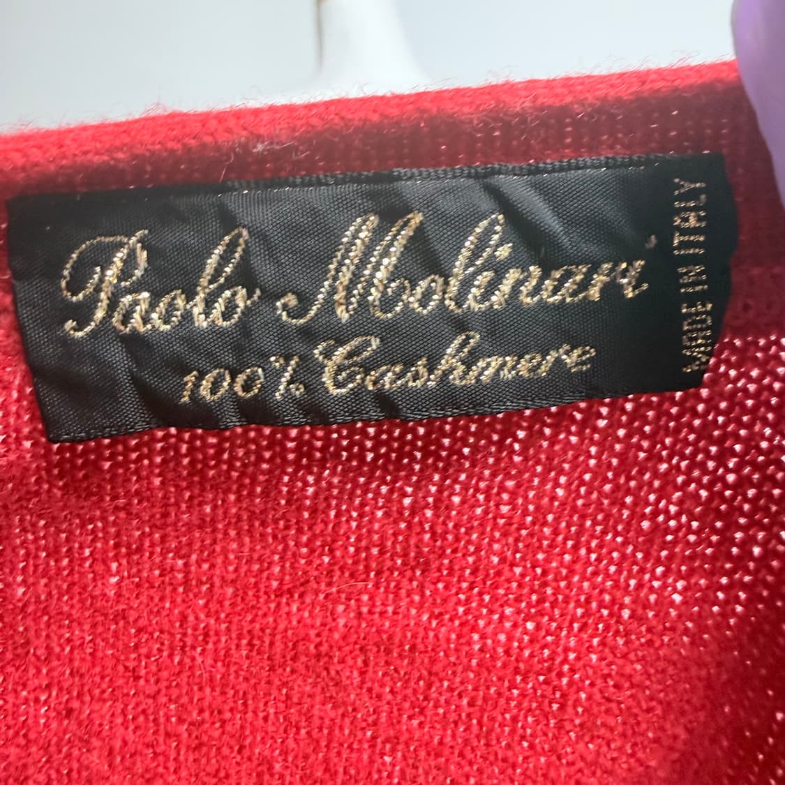 [캐시미어 100%] 🇮🇹Paolo Molinari 브이넥 가디건 상품이미지4