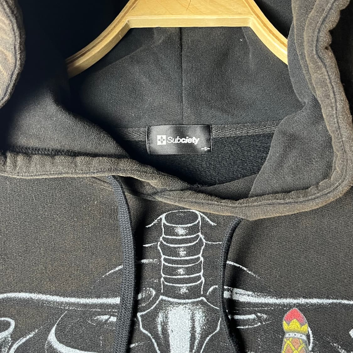 [Subciety] 서브사이어티 스컬 본 하트프린팅 후디 상품이미지4