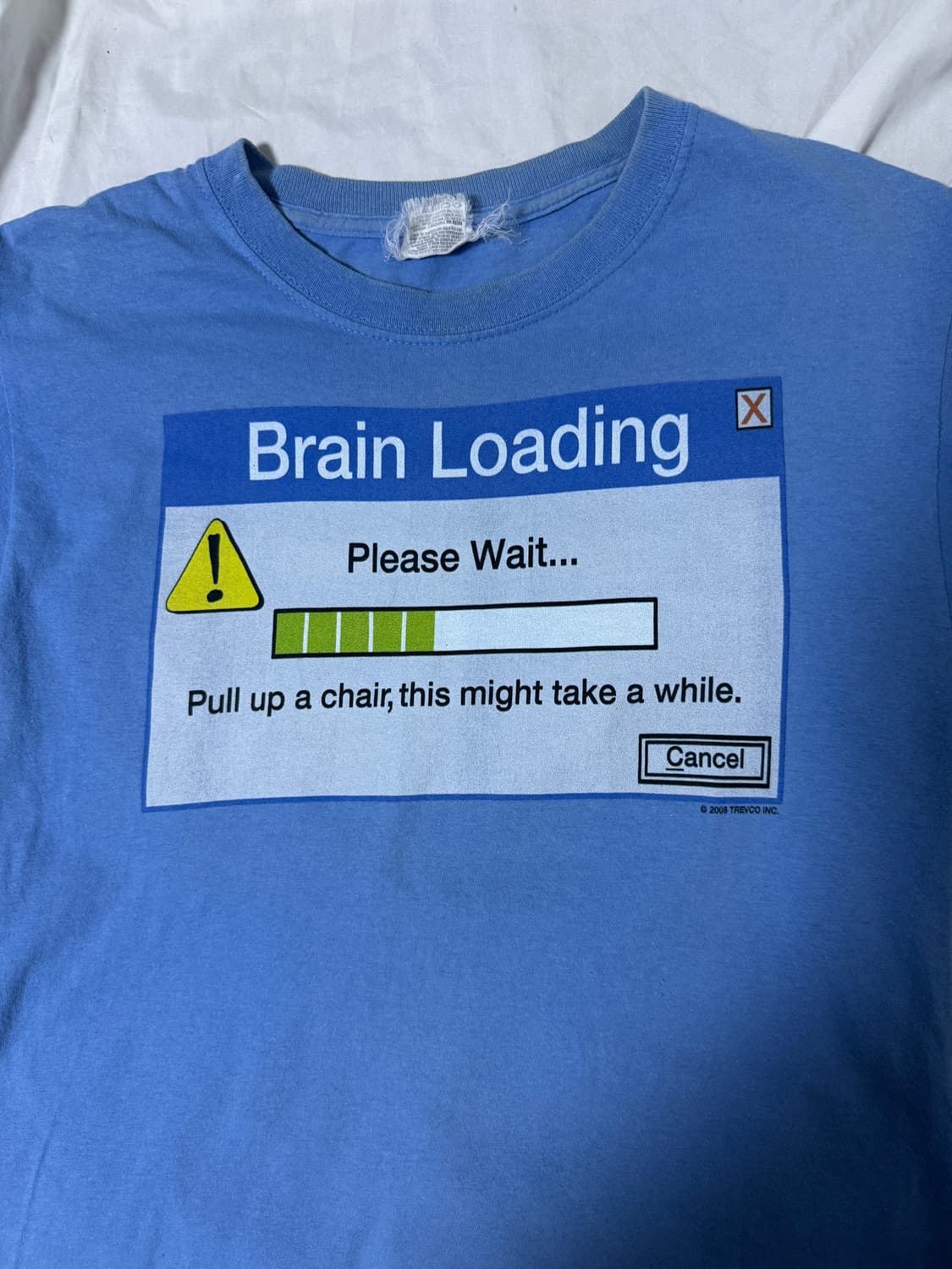00s Brain Loading Please Wait 코믹 티셔츠 상품이미지1